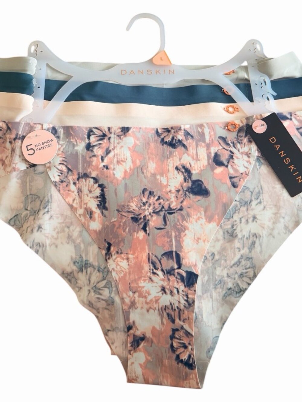 DANSKIN Women’s Underwear Size: Large 3 pc set NO SHOW PANTIES. Laser Cut No Tag